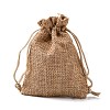 Polyester Imitation Burlap Packing Pouches Drawstring Bags X-ABAG-R005-9x7-M-2