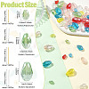 390Pcs Transparent Electroplate Glass Beads EGLA-FS0002-64-3