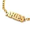 Constellation 202 Stainless Steel Figaro Chain Link Bracelets for Women Men AJEW-U006-01G-2