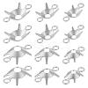 12Pcs Sterling Silver Rhinestone Claw Settings STER-BC0003-82-1
