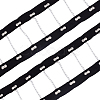 2 Yards Steel Riveted Hook & Eye Tape with Iron Chain FIND-BC0004-51-1