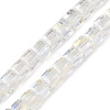 Electroplate Transparent Glass Beads Strands EGLA-B011-07A-AB06-1