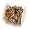 304 Stainless Steel Enamel Dapped Chain Oval Link Chains CHS-K021-15G-08-2