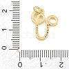 Brass Micro Pave Clear Cubic Zirconia Pendants CU-CBA7939-01V-G-3