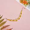 Glass Seed Braided Flower Multi-strand Bracelet BJEW-SW00069-01-2