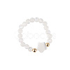 Natural Shell Beaded Stretch Rings for Women WG0687E-01-2