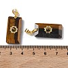 Natural Tiger Eye Pendants G-A298-01G-07-3