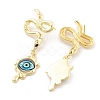 Rack Plating Eye Brass Stud Earrings EJEW-C108-07G-3