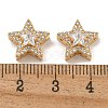 Brass Micro Pave Cubic Zirconia Beads KK-U037-08G-01-3
