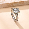 304 Stainless Steel & Crystal Rhinestone Finger Rings WGDB806-02-1