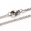 Non-Tarnish 304 Stainless Steel Cable Chain Necklaces NJEW-M124-02P-01-1
