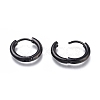 304 Stainless Steel Huggie Hoop Earrings EJEW-O087-06F-2