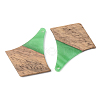 Opaque Resin & Walnut Wood Pendants RESI-S389-055A-C03-2