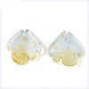 Two Tone Transparent Spray Painted Glass Charms GLAA-T017-05-B06-3