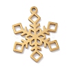 Christmas Theme 304 Stainless Steel Pendants STAS-R003-04G-04-1
