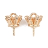 Brass Micro Pave Cubic Zirconia Peg Bails KK-Z122-04G-1