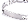 Tarnish Resistant 667 Stainless Steel Figaro Chain ID Bracelets BJEW-G631-02P-2