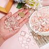 150Pcs 3 Styles Transparent Glass Square Cabochons GGLA-SZ0001-31-6