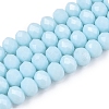 Opaque Solid Color Imitation Jade Glass Beads Strands LS-EGLA-A044-P8mm-D06-1