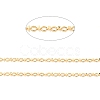 Rack Plating Brass Oval & Heart Bowknot Link Chains CHC-I040-04G-2
