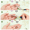 DIY Heart Drop Earring Making Kit DIY-GA0003-92-3