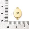 Brass Micro Pave Clear Cubic Zirconia Connector Charms KK-M303-04G-02-3