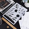 10Pcs 10 Styles PP Plastic Hollow Out Drawing Painting Stencils Templates DIY-GF0007-35-3