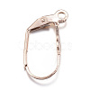 Ion Plating(IP) 304 Stainless Steel Leverback Earring Findings X-STAS-D167-57RG-1