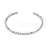 304 Stainless Steel Cuff Bangles for Women BJEW-D048-06P-1