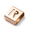 Ion Plating(IP) 304 Stainless Steel Square Slide Charms STAS-L132-07R-RG-2