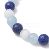 Dyed Natural Quartz & Sesame Jasper Beaded Stretch Bracelets for Women Men BJEW-JB13403-3