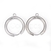 201 Stainless Steel Huggie Hoop Earring Findings STAS-P283-01K-S-3