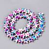 Spray Painted Synthetic Turquoise Beads Strands UNKW-T001-11E-2