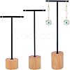T Bar Iron & Wood Earring Displays Sets EDIS-WH0016-02-1