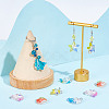 40Pcs 8 Styles Ocean Theme Transparent Resin Cartoon Pendants RESI-AR0001-44-4