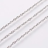 Non-Tarnish 3.28 Feet 304 Stainless Steel Rope Chains X-CHS-F003-05P-B-1