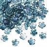 60G Baking Paint Transparent Glass Bead Caps DGLA-YW0001-63A-1