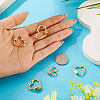 5Pcs 5 Styles Brass Screw Carabiner Lock Charms KK-TA0008-24-6