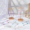 15Pairs 15 Colors Iron & 201 Stainless Steel Dangle Earring Findings EJEW-SC0010-92-4