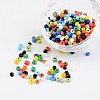 6/0 Opaque Colours Round Glass Seed Beads X-SEED-A010-4mm-51-1
