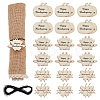 36Pcs 3 Styles Thanks Giving Themed Wood Pendants WOOD-OC0002-75-1