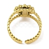 304 Stainless Steel Enamel Open Cuff Rings for Women RJEW-F166-45G-02-3
