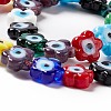 Handmade Evil Eye Lampwork Beads Strands LAMP-F024-03B-4