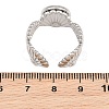 Shell Shape 304 Stainless Steel Cuff Ring Components SA-CBA098D-03P-B-3