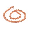 Natural Sunstone Beads Strands G-F674-09-7mm-2