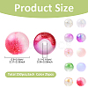250Pcs 10 Colors Frosted Spray Painted Glass Beads GLAA-YW0005-42-2