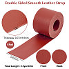 2M Flat Double Face Lychee Pattern Imitation Leather Band LC-WH0010-01C-03-2