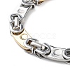 PVD Vacuum Plating 201 Stainless Steel Oval Link Chain Necklace & Bracelets Set SJEW-G083-16GP-2