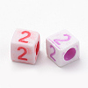 Craft Style Acrylic European Beads MACR-T004-01-2