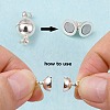 Brass Magnetic Clasps with Loops X-KK-MC020-S-NF-4